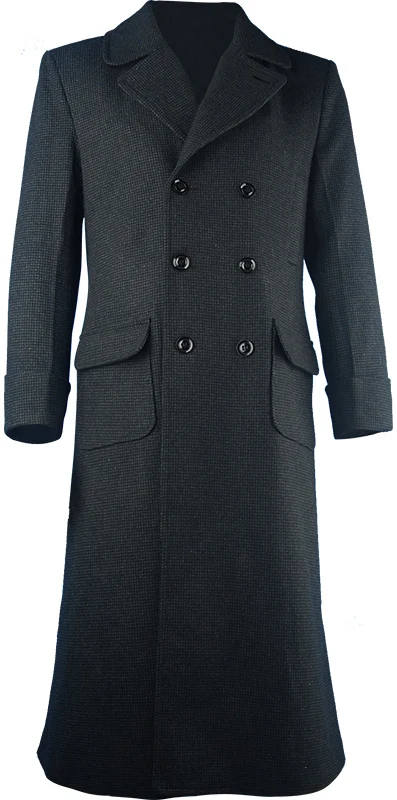 

Unisex Sherlock Holmes Windbreaker Long Trench Cape Coat Overcoat Winter Heave Wool Made Halloween Cosplay Costume