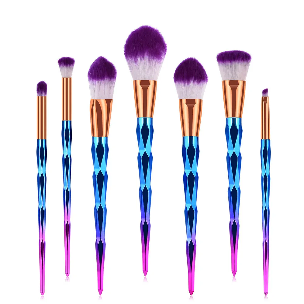 

New 2018 Beauty Fashion 7PCS Colorful Make Up Foundation Eyebrow Eyeliner Brushes Cosmetic Concealer Drop Shipping