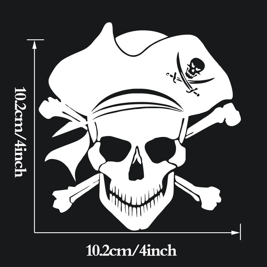

Pirate Jolly Roger Piracy Crossbones Skull Car Bumper Vinyl Truck Sticker Decal