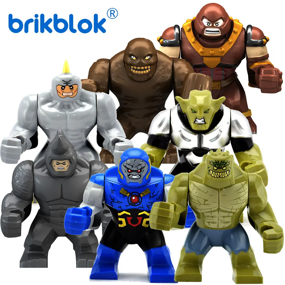

SUPER VILLIANS BUILDING BLOCKS FIGURES JUGGERNAUT MINI DOLL RHINO STONE DARKSEID BRICK TOYS FOR KIDS CLAYFACE GREEN GOBLIN