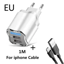 5V 2.1A LED 2 USB Charger for iPhone 8 7 6 iPad Good Wall Charger EU/US Plug Adapter Samsung Huawei Xiaomi Mobile Phone Chargers