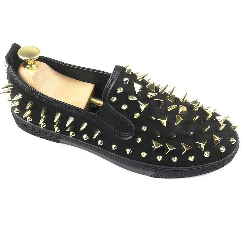 Couro Macio Nighclub Handmade Fashion 01 Vermelho Sapatos Camurça Homem Homens De Rebites 2018 02 Fundo Prom Party 46Ynq