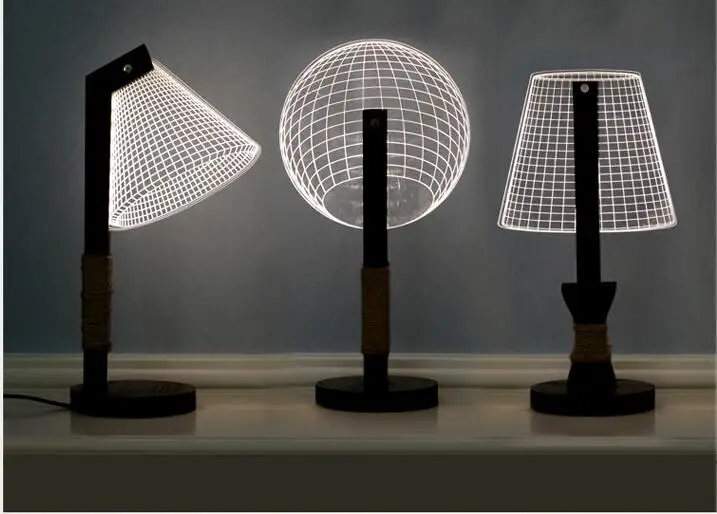 Креативный дизайн светодиодный 3D Новинка Настольная лампа Кабинет Настольная лампа