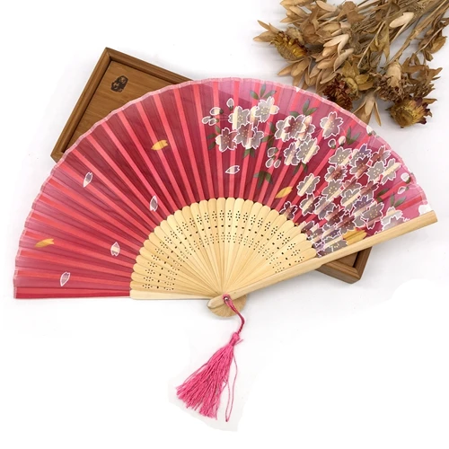 30 шт., китайская цветочная ткань с цветочным рисунком, многоцветная поэтическая шелковая ручная карманная веер, рождественские украшения для дома - Цвет: 5