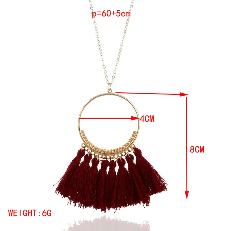 Ожерелье с подвеской в этническом стиле, женское ожерелье с подвеской и подвеской, длинное винтажное богемное ожерелье, модное ювелирное изделие