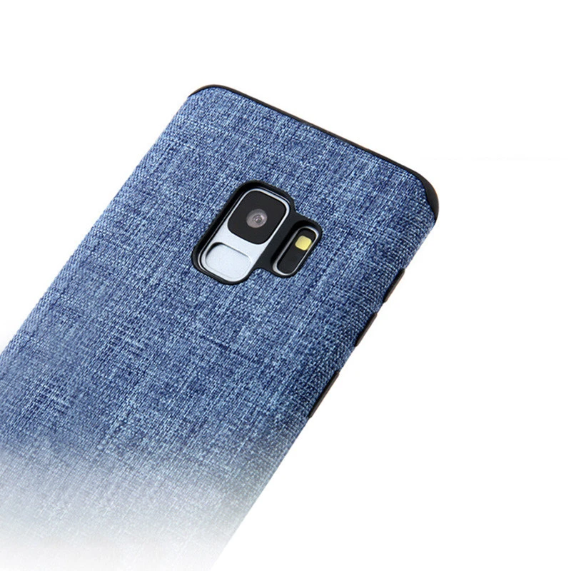 BBSW For Galaxy S9 Plus Cover Linen Cloth+Soft Silicone TPU Shockproof Phone Back Case For SAMSUNG S9 S9+ Protective Shell Capa (2)