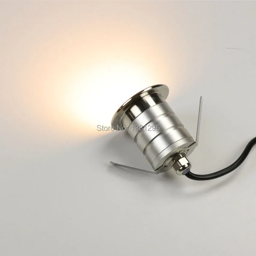 Мини IP67 Светодиодный подземный светильник 12 В 24 в 3 Вт COB водонепроницаемый погребенный светильник для сада Точечный светильник встраиваемый напольный светильник