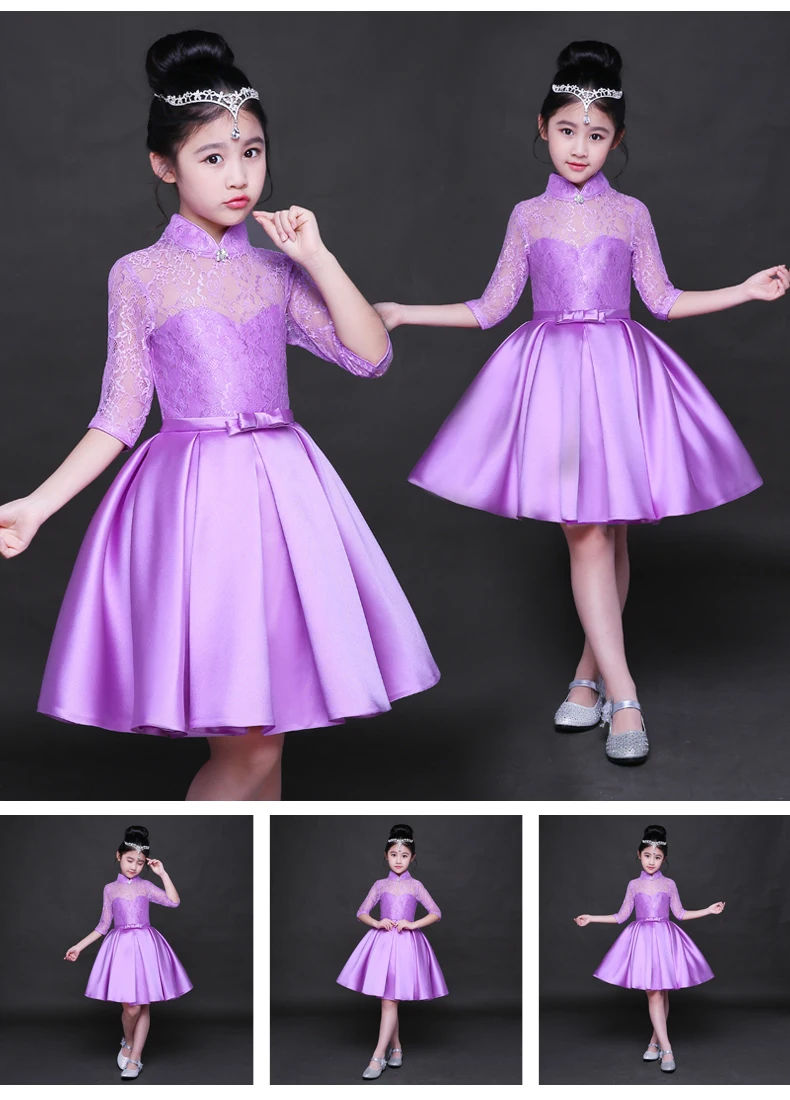 Baby Girl Kid Evening Party Dresses For Girl Wedding Princess Clothing 2017 New Solid Color Bow Moderator Dress Children Clothes HTB17TB8SFXXXXaTapXXq6xXFXXXf - Baby Girl Kid Evening Party Dresses For Girl Wedding Princess Clothing 2017 New Solid Color Bow Moderator Dress Children Clothes