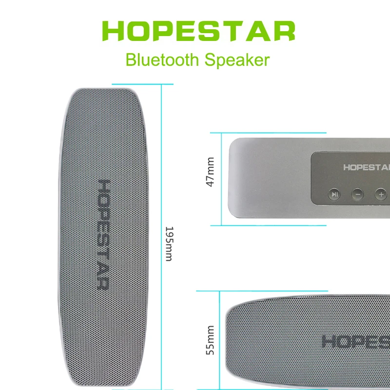 EStgoSZ HOPESTAR H11 Bluetooth динамик Hifi беспроводной Саундбар двойной бас стерео Поддержка USB TF AUX FM с зарядным устройством