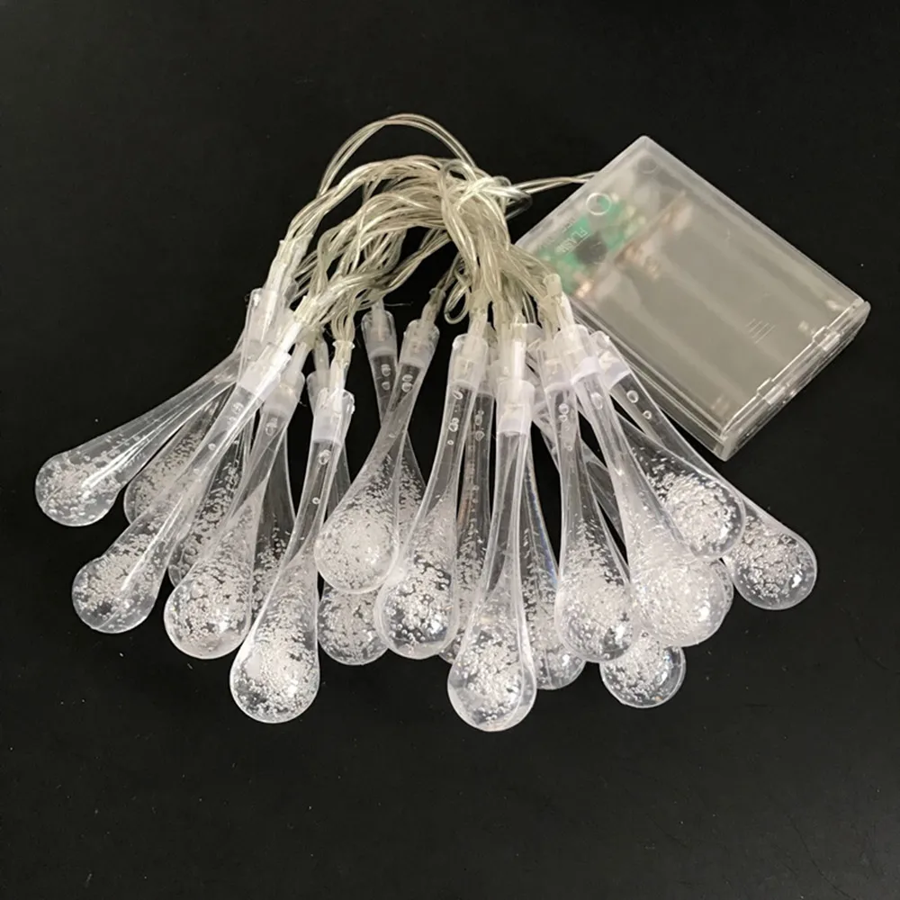 2 m luces led de cadena de decoración 20 piezas unids guirnalda de cadena de Hada de gota de agua para fiesta de Navidad de boda Festival iluminación al aire libre 2 m luces led de cadena de decoración 20 piezas unids guirnalda de cadena de Hada de gota de agua para fiesta de Navidad de boda Festival iluminación al aire libre