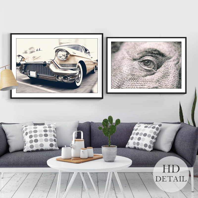 

Abstract Retro Nostalgic Eyesight Car Canvas Painting Posters And Modern Home Decor Wall Art Pictures For Living Room ZY390