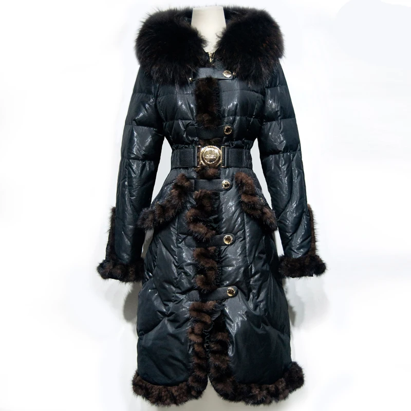 Бренд Royalcat, зимняя куртка, женские пуховики, мех енота, женский пуховик, мех норки, верхняя одежда, парки, длинная парка