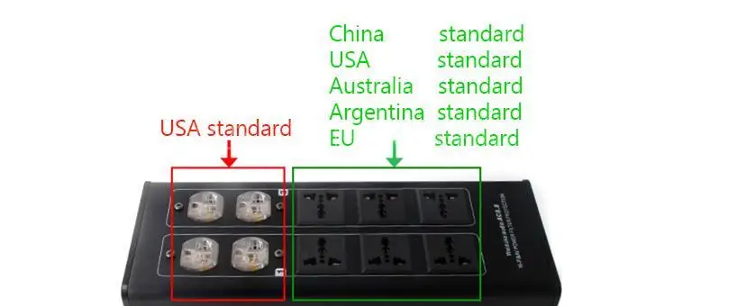 Высококачественный фильтр питания очиститель питания розетка Защита от молнии с дисплеем напряжения для HiFi аудио