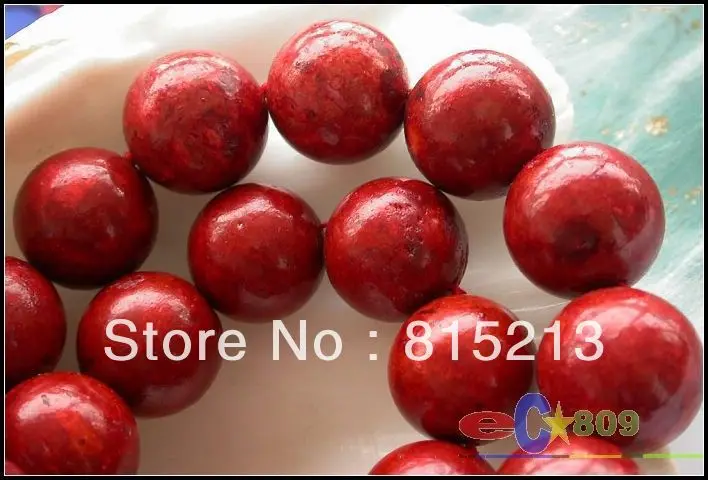 Ddh0073 Огромный 3" 18 мм природа круглый red coral ожерелье из бисера 28% Скидка