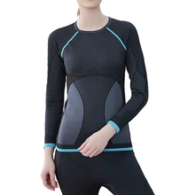 Сексуальное женское термобелье весна осень зима подштанники быстросохнущее термо Спортивное нижнее белье Наборы Женский фитнес Gymming