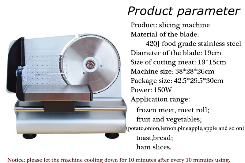 JIQI нарезки мяса машина бытовая электрическая мясо slicer хлеб ломтерезка для овощей и фруктов резак для замороженная говядина баранины 110 В/220