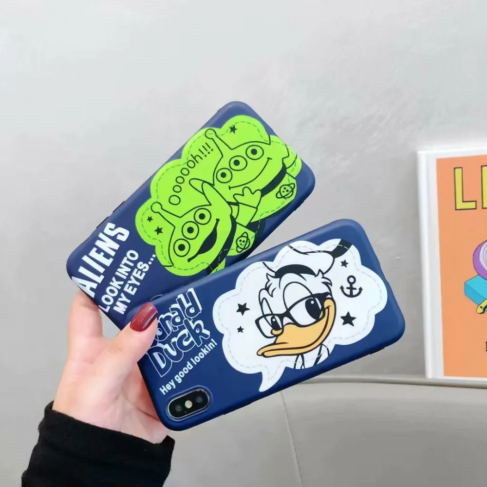 ORYKSZ чехол для iphone 8 Роскошные Силиконовые чехлы с рисунком утки X XR XS MAX 6 S 7 plus