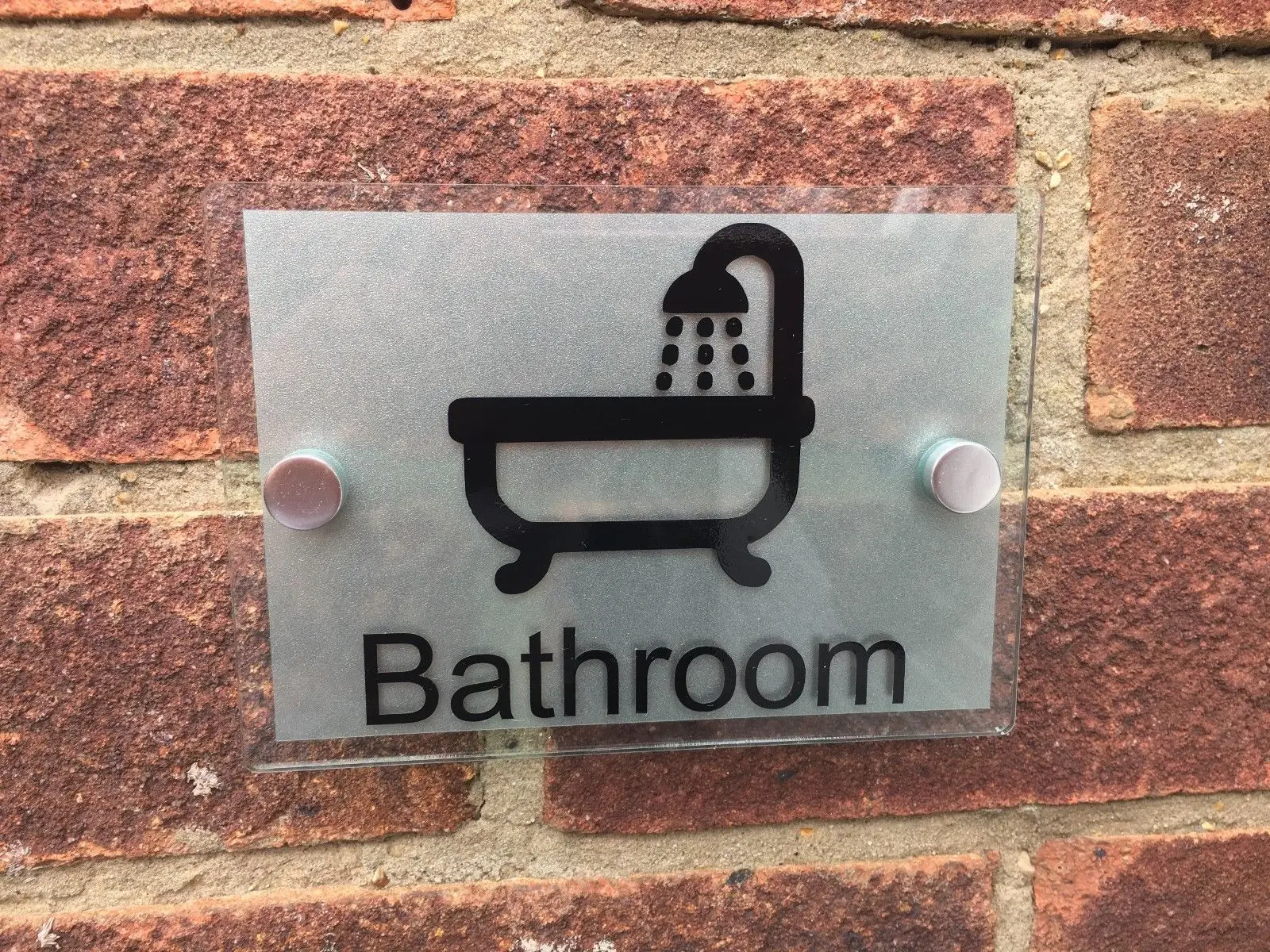 По индивидуальному заказу ванная комната знак современная стеклянная акриловая доска Ванная комната Туалет знак Ванна знак