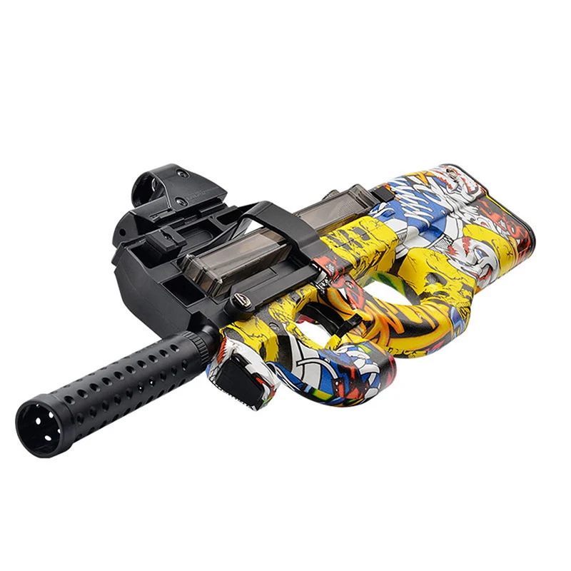 P90 Пейнтбольный электрический игрушечный пистолет граффити издание живой CS штурмовой Бекас оружие водяная пуля всплески пистолет наружный пистолет игрушки - Цвет: Multicolor