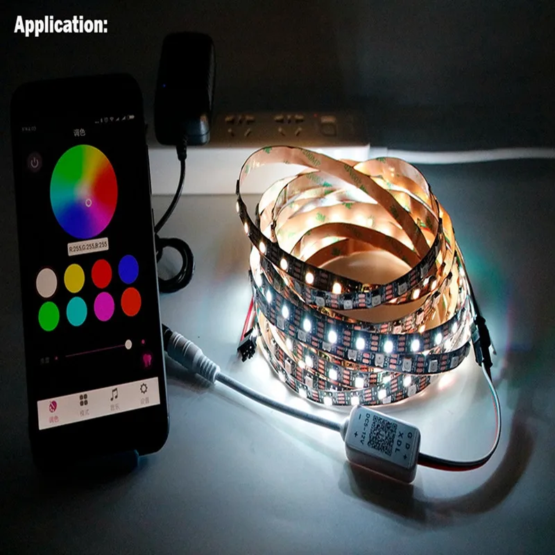 CLAITE DC5 12V 192 Вт 3Pin Pixel Smart IC RGB LED bluetooth контроллер для WS2811 WS2812 SK6812 полоса