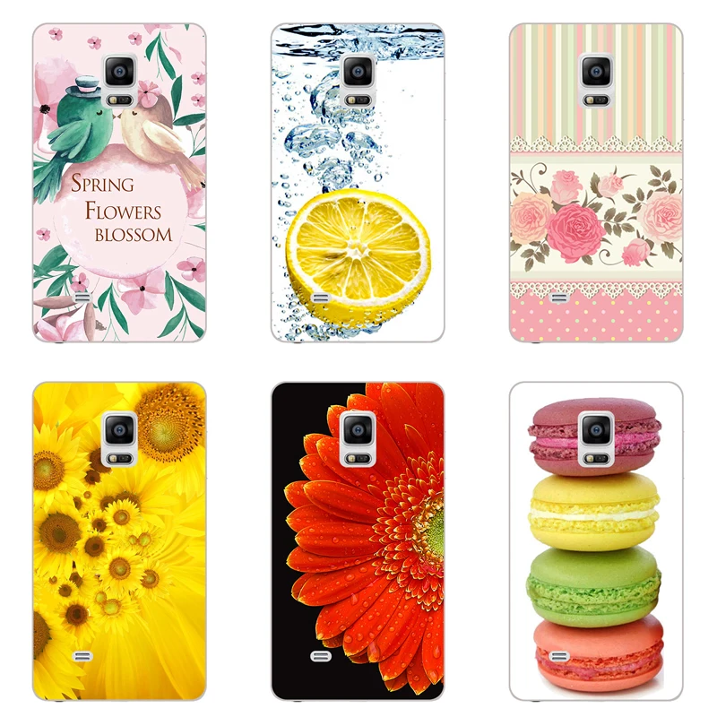 

New Cartoon flower Owl Tiger lion Geometric pattern Printing hard Case Cover For Samsung Galaxy Note Edge N9150 Phone Cases