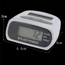 Многофункциональный белый Солнечная приведенная в действие ЖК-дисплей Дисплей калорий, расстояния шагомер счетчик