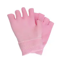 1 пара гелевых спа-перчаток, увлажняющие отбеливающие отшелушивающие Розовые Красивые маски для рук, уход за кожей рук, смягчающие отбеливающие полуперчатки