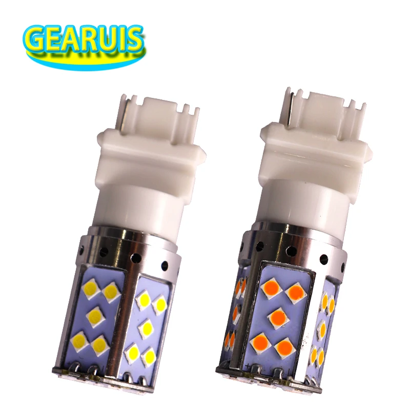 

1 шт. T25 3156 Светодиодная лампа P27W 35 SMD 3030 светодиодная Автомобильная резервная обратная лампа стоп-сигналы задние сигнальные огни без гипервспышки 12В-18В