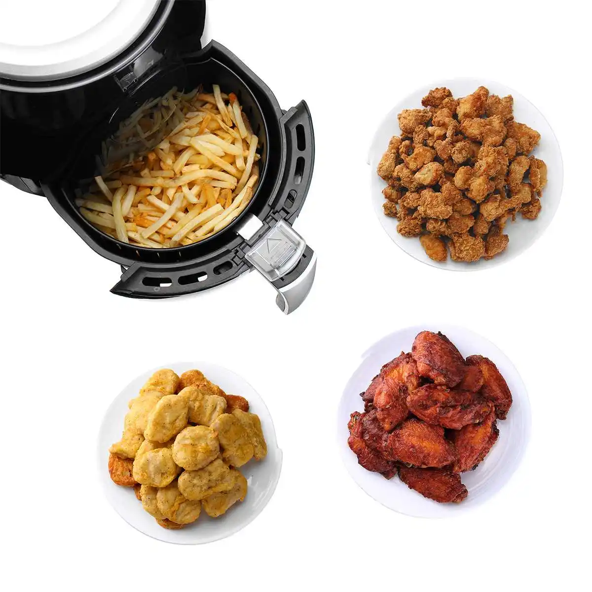  1350W 3.8L Electric Deep Fryer Air Fryer Digital LED Touch Screen Timer Temperature Control Power A - 33044597660