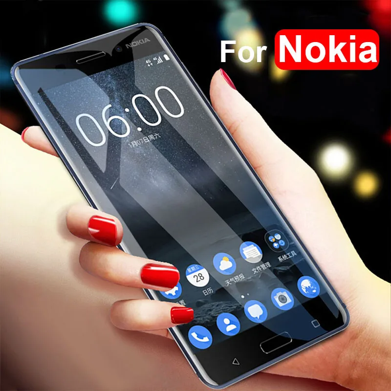 Чехол для телефона Nokia 2 3 5 6 7 Plus 8 полное покрытие закаленное стекло безопасная
