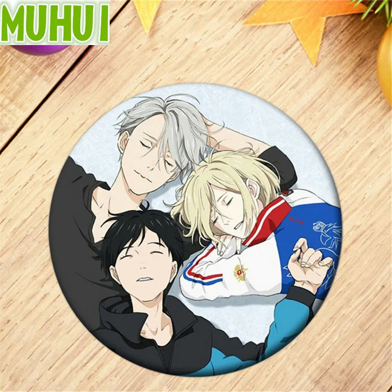 

Free Shipping 12 Styles Anime YURI!!! on ICE Brooch Pins Badge Broches For Clothes Backpacks B624