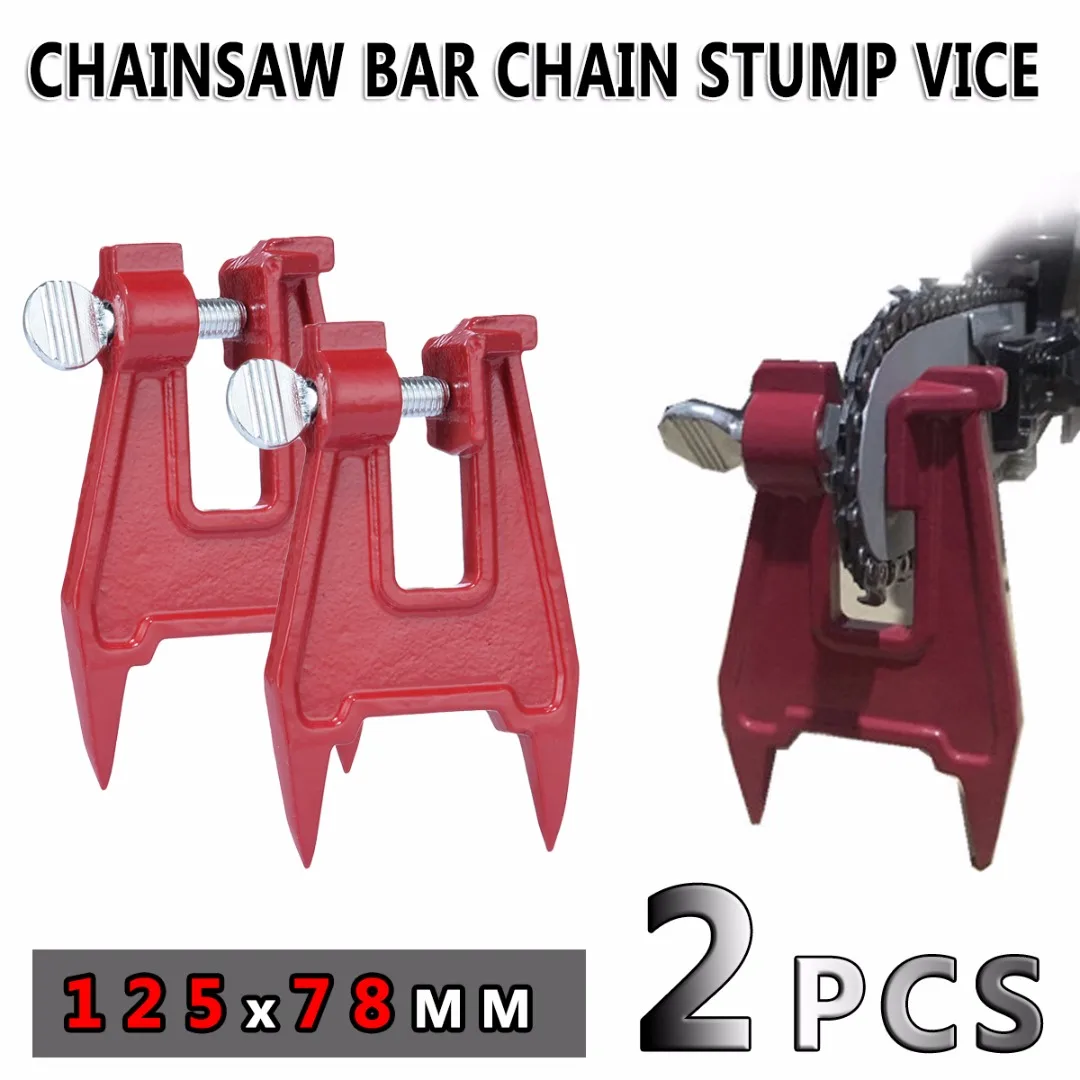 

2pcs/set Chainsaw Bar Chain Stump Vice File Guide Sharpening Sharpener Fits All Makes Garden Tools 125x78mm