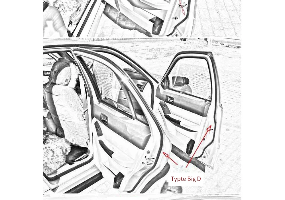 Уплотнительная прокладка для двери автомобиля, большой D маленький D Z P Тип звукоизоляции, звукоизоляционная прокладка, авто резиновые уплотнительные полоски