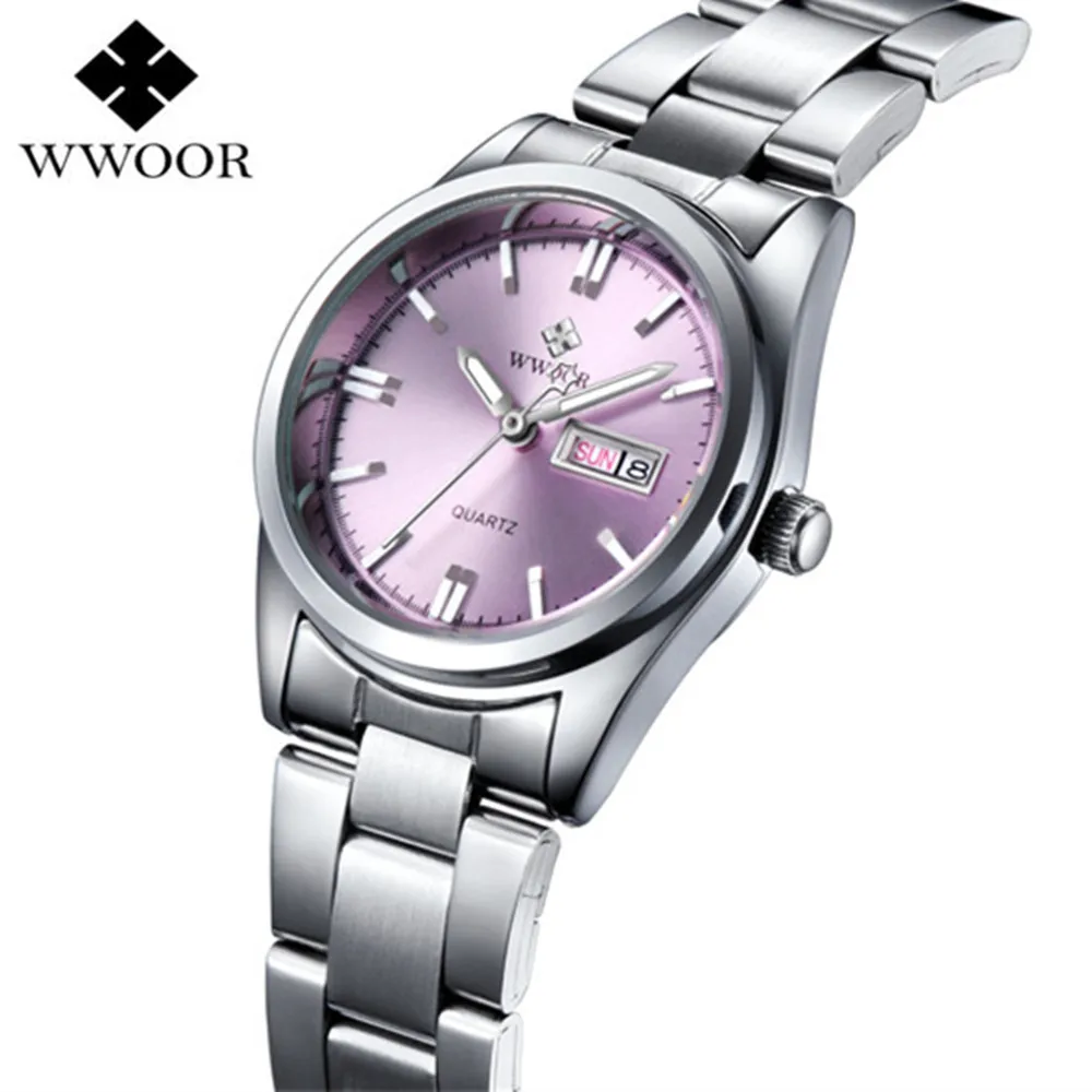 WWOOR Brand Ladies Watch Women Luxury Fashion Casual Quartz Watch Waterproof Luminous Bracelet Women Watches Relogio