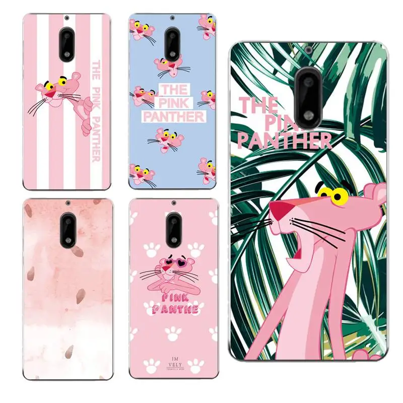 

Feather Soft Clear TPU Phone Case For Nokia3 5 6 8 N540 N640 N535 N830 Pink Panther Coque Fundas Painted Cover Free Shipping