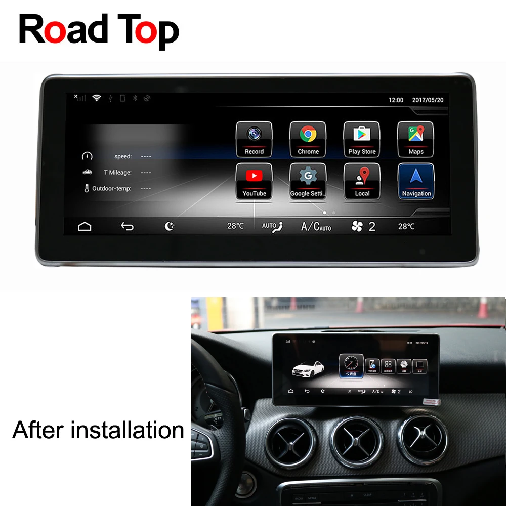 

10.25" Android 7 Octa 8-Core CPU 2+32G Car Radio GPS Navigation Bluetooth WiFi Head Unit Screen for Mercedes Benz CLA C117 X117