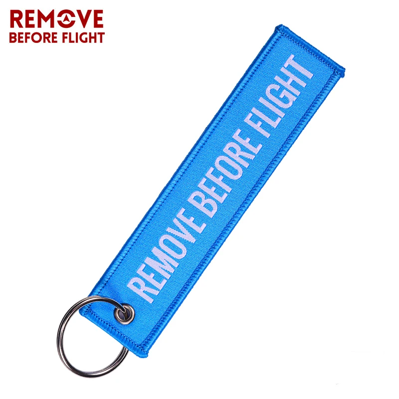

1PC Remove Before Flight Woven Key Tag Special Luggage Tag Label Blue Chain Motorcycle Keychain Bijoux Key Chains for Car llaver