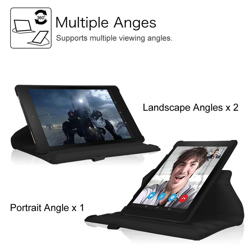 US $586.00 CucKooDo 200Pcslot 360 Degrees Rotating Multi Angles Screen Protective Smart Case Cover for Amazon Fire HD 8 2017 Release
