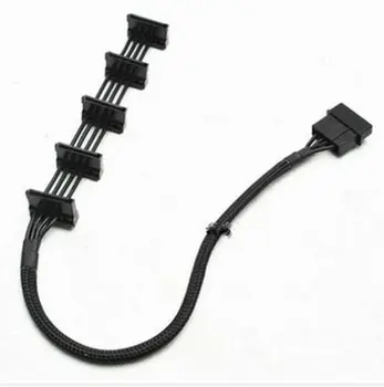 

18AWG ATX 4Pin 4P IDE Molex to 5 SATA Serial ATA Power Supply Cord