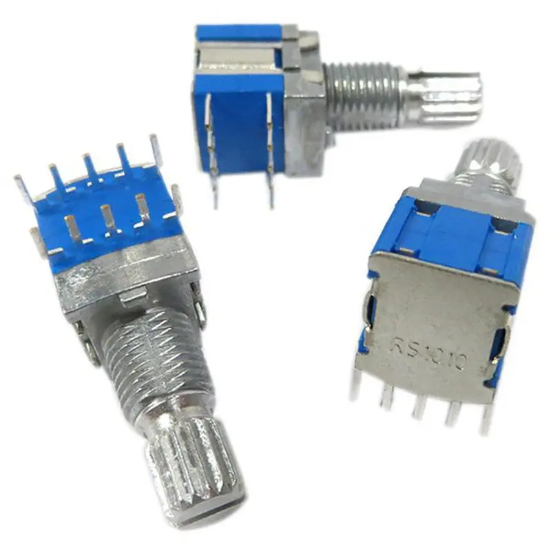 4 pcs silver+ blue metal RS1010 band switch rotary switch gear change switch 2 knife 4 files 2.7*2*1cm