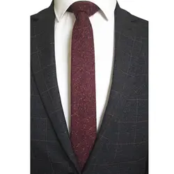 JEMYGINS качества Шерстяные Галстуки Для мужчин 6 см тонкий сплошной плед шеи галстук Corbatas тощие Vestidos кашемир галстук аксессуары