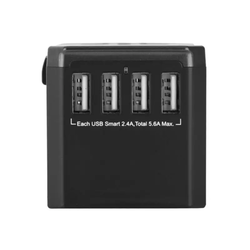 Портативный адаптер штепсельная вилка Универсальный дорожный 4 USB порта Type C