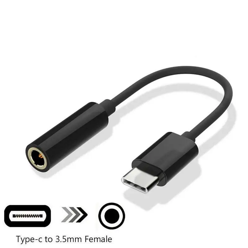 3 шт. Тип C до 3,5 мм аудио адаптер для наушников, USB-C до 3,5 мм Женский AUX микрофонный Соединительный кабель для Motorola Moto Z, Le 2/Le