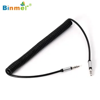 

Binmer 2017 1pc 3.5 mm Coiled Stereo Audio Cable Car Auxiliary Audio Cable Male To Male USB Adapter Sep 12