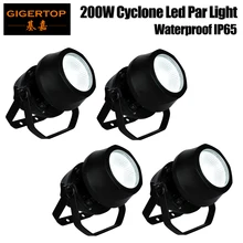 4 единицы 200 Вт огни для дискотеки высокой мощности охлаждающий веер водонепроницаемый светодиодный Par свет 2CH/4CH канал DJ Свет Звук Активировать