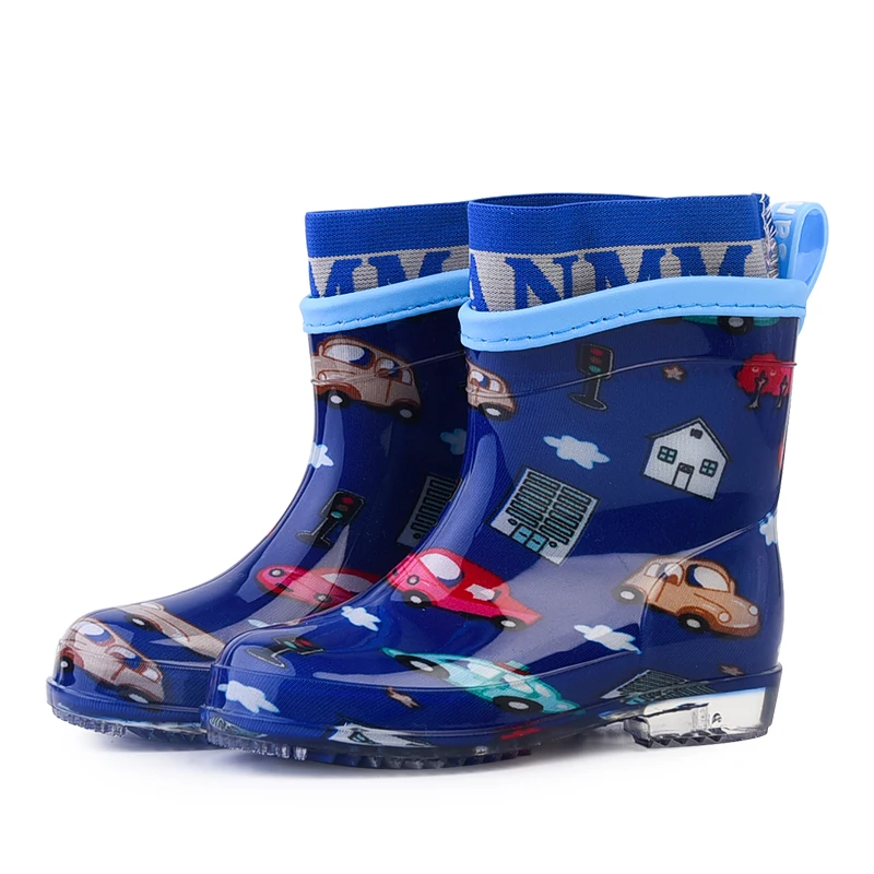 

ULKNN Baby Kids Rain Boots For Girls Shoes Toddler Boys Boots Children Shoes PU Waterproof Rubber Outdoor School Footwear 2018