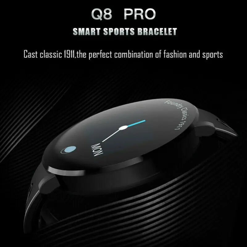 Waterproof Smart Watch Fitness Tracker Heart Rate Blood Pressure Tempered Mirror