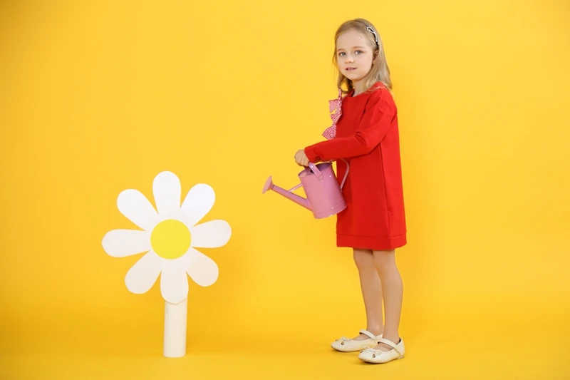 AiLe Rabbit/Коллекция 2018 года, новые весенние платья для девочек с длинными рукавами и бантом, уникальный дизайн, модная брендовая одежда для