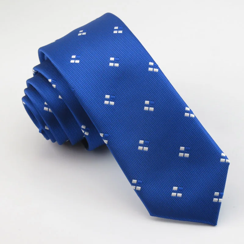 Royal Blue /& Yellow Polka Dot Boys Skinny Tie