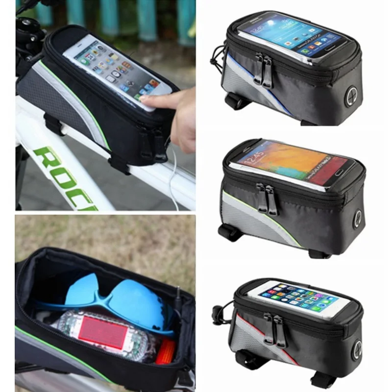 Bicycle Bags Cycling Bike Frame Iphone Bags Holder Pannier Mobile Phone